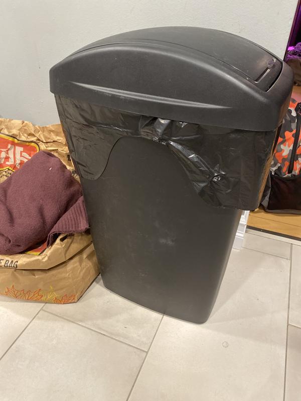 Poubelle Rubbermaid 30 Litres Noire - Lèvres Sur Les Côtés - Plastique Robuste