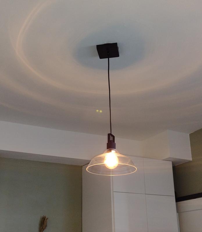 Globe Electric Matte Black 2 in 1 Vintage Clear Glass Pendant
