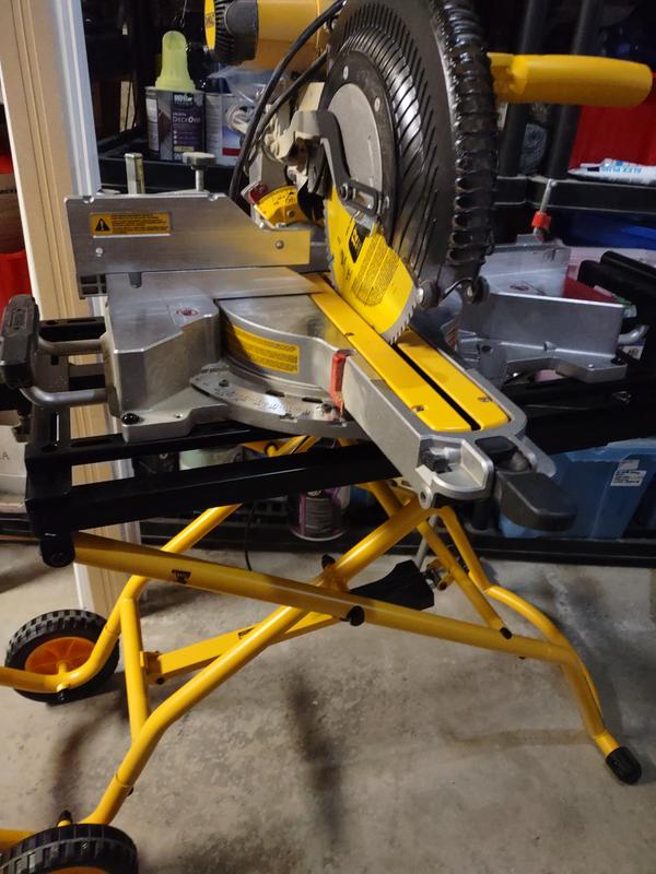 Dewalt dwx726 miter saw on sale stand with wheels