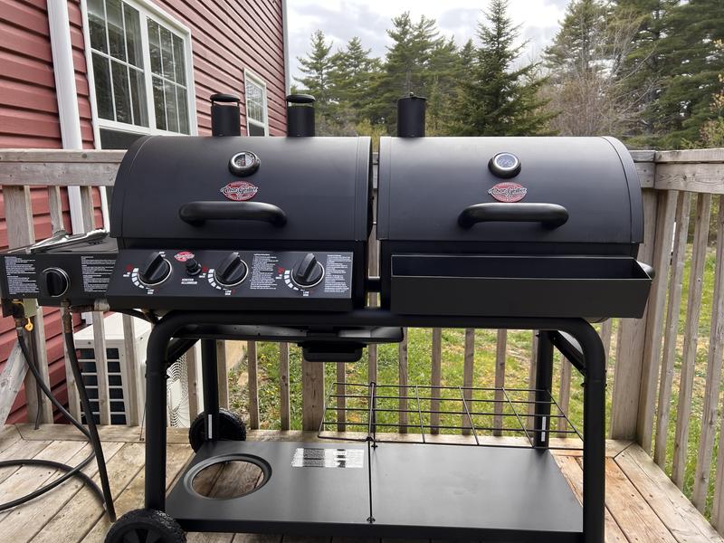 Char Griller DUO 5050 Gas and Charcoal Grill 40 800 BTU Steel