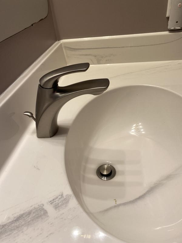 MOEN Zarina Brushed Nickel 1-Handle Deck-mount Bathroom Sink