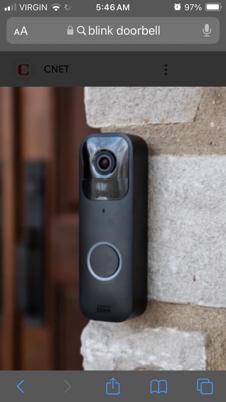La sonnette vidéo Blink Video Doorbell  Audio bidirectionnel, vidéo HD,  application d'alertes de détection de mouvement y fonctionne avec Alexa —  installation câblée ou sans fil (Noir) : : Appareils