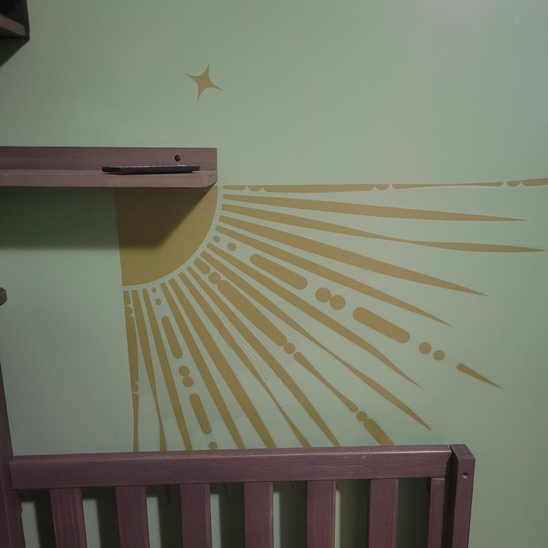 RoomMates 45-in W x 36-in H Self-adhesive Yellow Abstract Wall Decal in ...