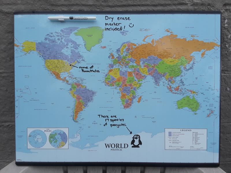 Used the map on a board so it's portable!   I can even take it outside.