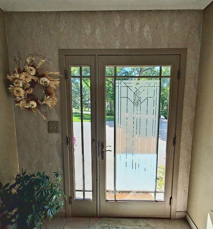 DONE:  painted door, peel n stick wallpaper,  Love it.