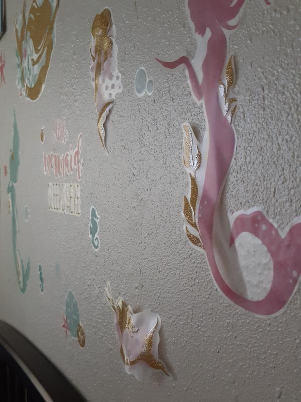 RoomMates Mermaid Peel And Stick Wall Decals With Gltter - Macy's