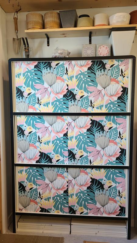 Coverage for plain white cabinet