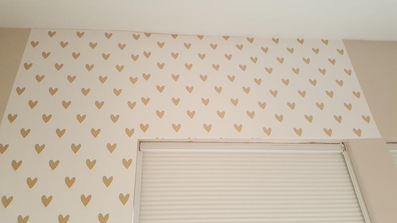 still working on the wall but this is in progress, need to order another roll or 2