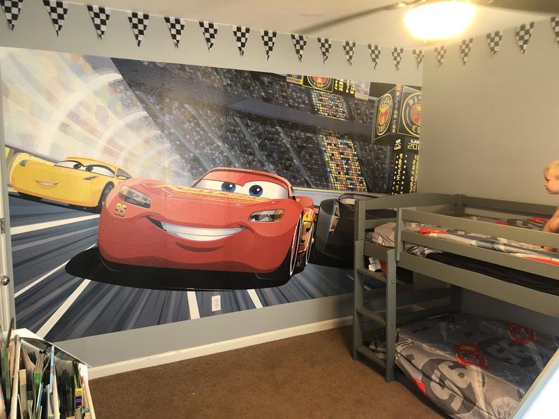 Details about   Disney CARS WALL MURAL New Friends Lightning Mater Prepasted Wallpaper Decor 