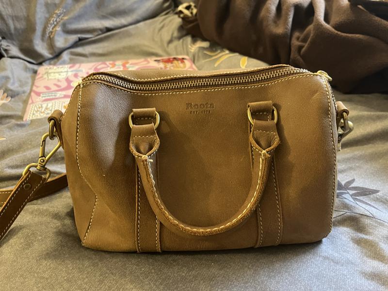 【Roots】上質レザー☆Mini Banff Bag Tribe〇2wayミニボストン Roots】上質レザー☆Mini Banff Bag Tribe〇2wayミニボストン