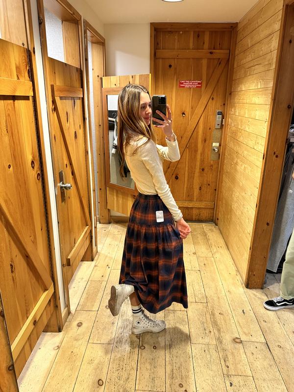 Flannel skirt outlet photo