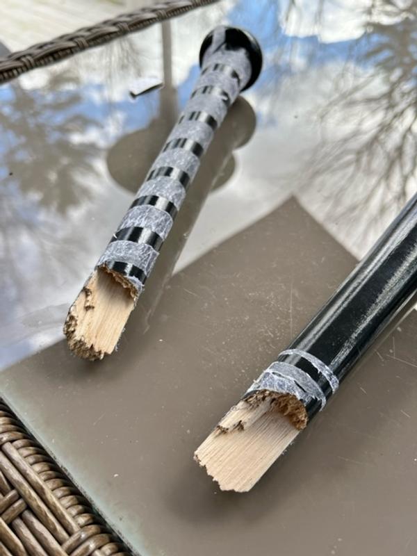 Broke after 5th ball hit