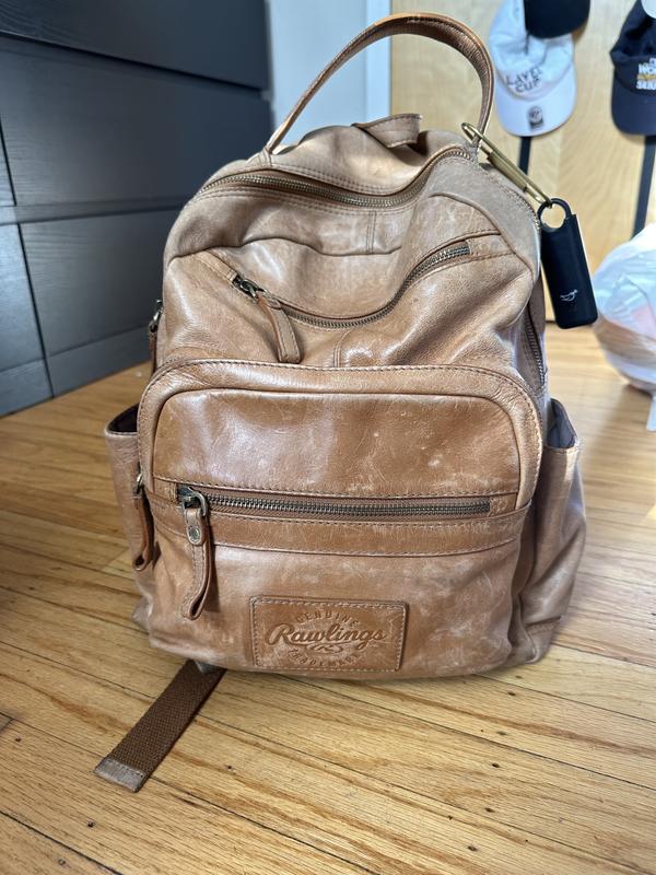 Rawlings genuine leather outlet backpack