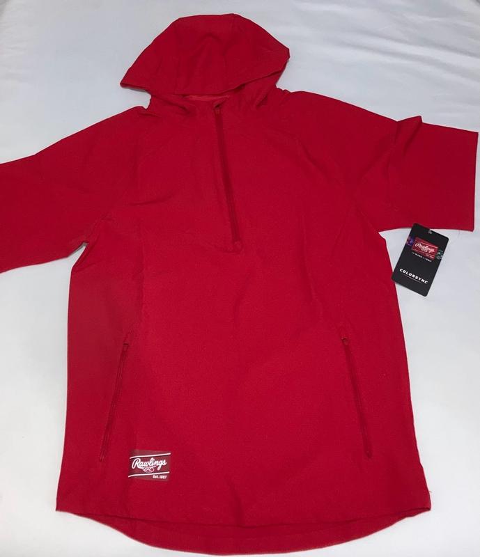 Rawlings ColorSync Short Sleeve Hooded Cage Jacket | Athletic Fit