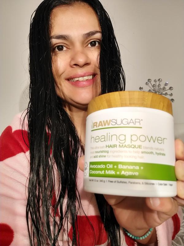 Raw Sugar Living Healing Power Hair Masque - Avocado + Banana Oil + Coconut  Milk + Agave | Hair Treatments | Sally Beauty
