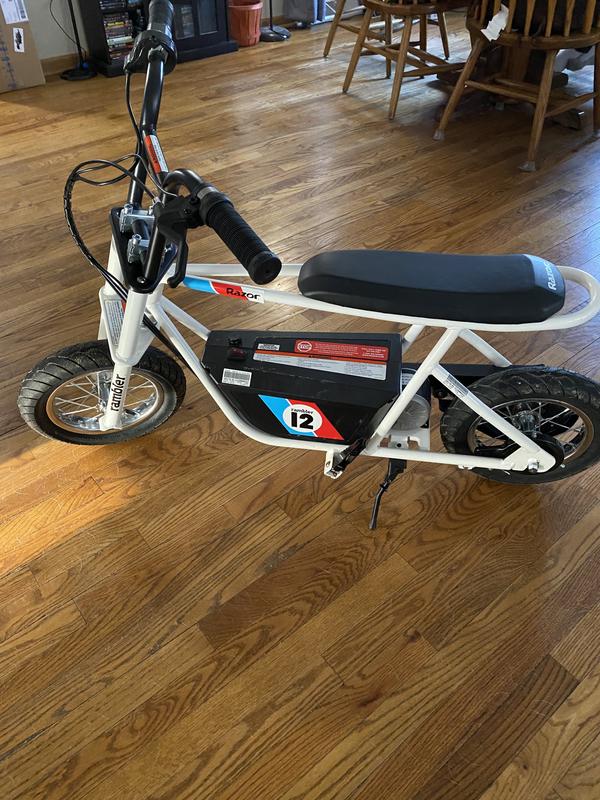 Razor Rambler 12 Electric Retro Minibike w/ 250W Motor and 24V Battery ...
