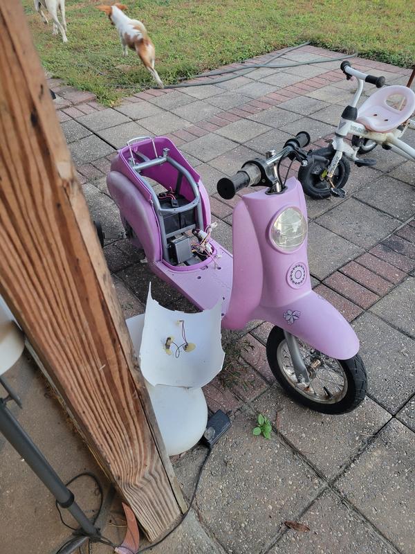  Razor Pocket Mod Miniature Euro-Style Electric Scooter - Betty  12 in. (Front Wheel) : Electric Sports Scooters : Sports & Outdoors