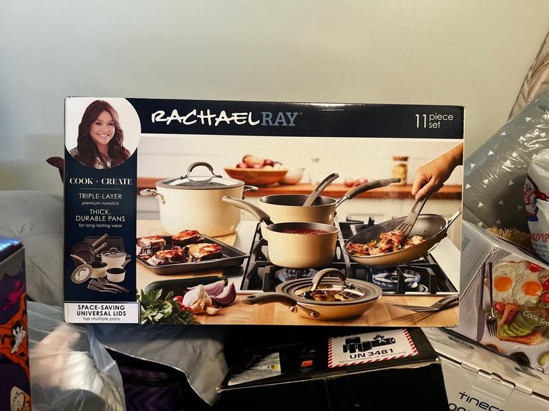 Rachael Ray Get Cooking! Aluminum Nonstick Cookware Pots and Pans Set - Bed  Bath & Beyond - 38077559