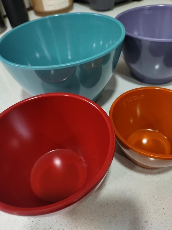 Rachael Ray 5 Pieces Melamine Nesting Measuring Cups, Assorted Colors 