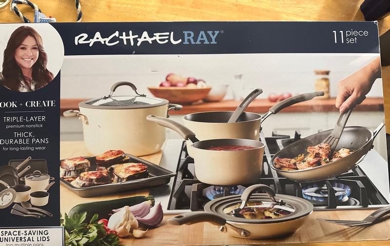 Rachael Ray Create Delicious Nonstick Cookware Set - Gray/Light Blue, 11 pc  - Gerbes Super Markets