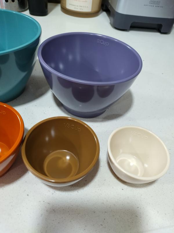 Rachael Ray 5 Pieces Melamine Nesting Measuring Cups, Assorted Colors 