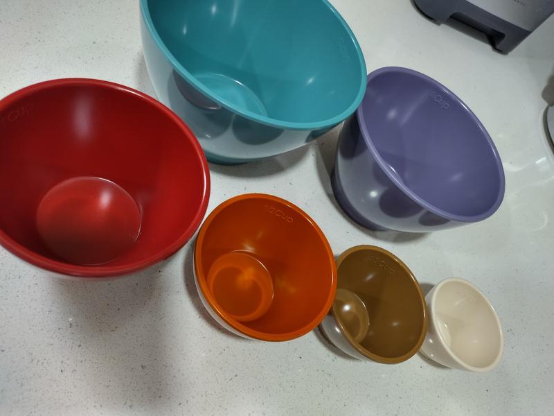 Rachael Ray Cucina Melamine Nesting Measuring Cups, 6-Piece, Assorted Colors