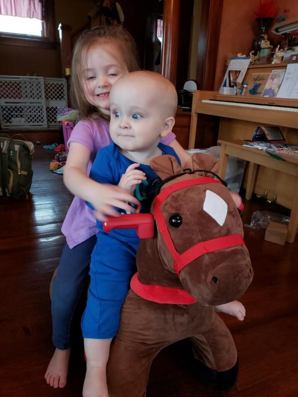 radio flyer lightning electric ride on horse