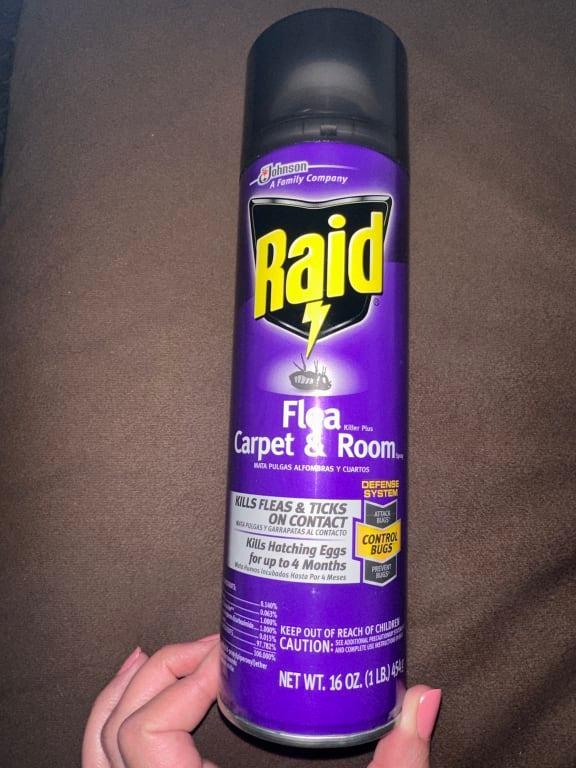 Raid flea killer plus carpet and room spray safe for cats best sale