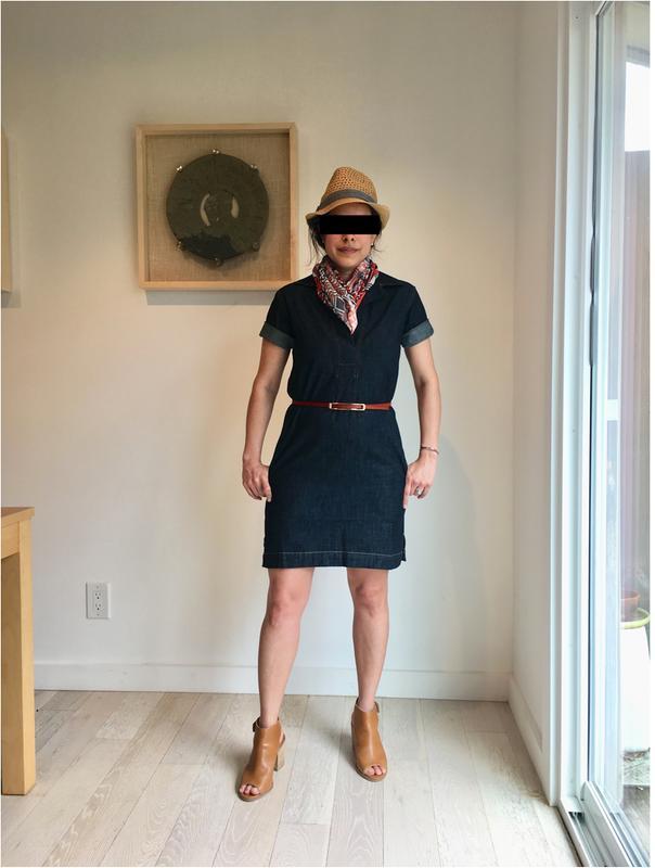 A whole new dress! Sleeves rolled up + belt + pop of color = a new outfit I LOVE!