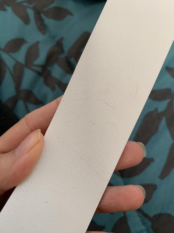 Blotchy spray paint job.