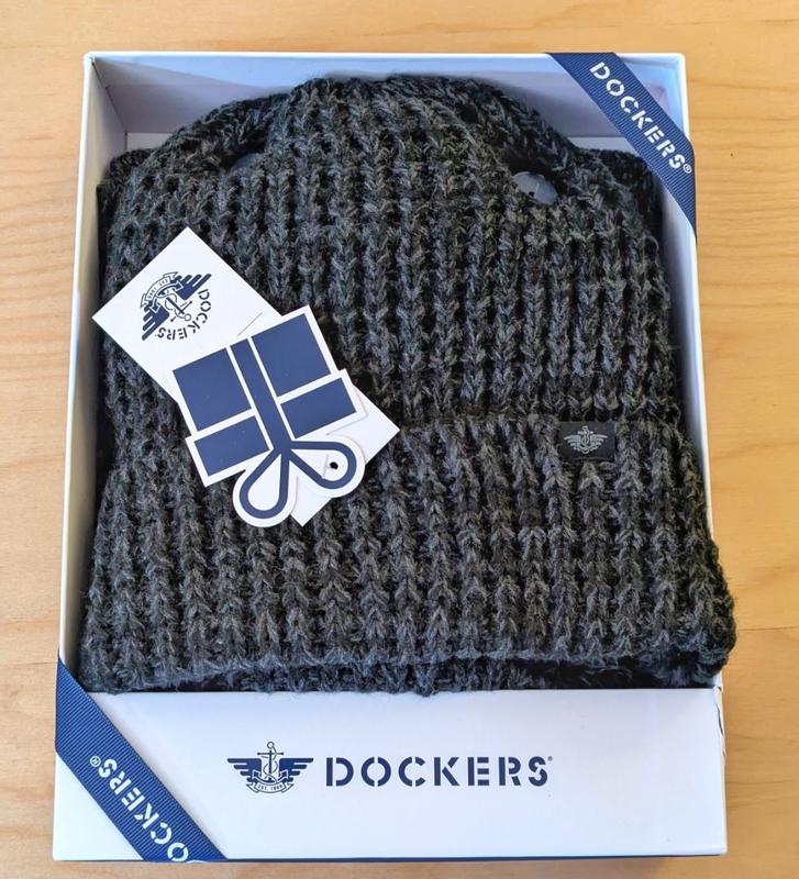 Men's Dockers® 2-pc. Heathered Beanie & Scarf Set