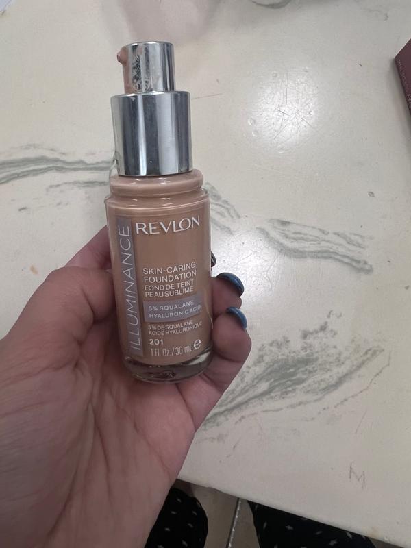 Revlon Illuminance Skin-Caring Liquid Foundation Makeup, Medium Coverage,  305 Medium Sand, 1 fl oz 