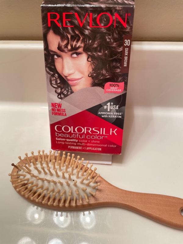 Revlon Colorsilk Beautiful Color, Permanent Hair Dye with Keratin, 100%  Gray Coverage, Ammonia Free, 49 Auburn Brown 