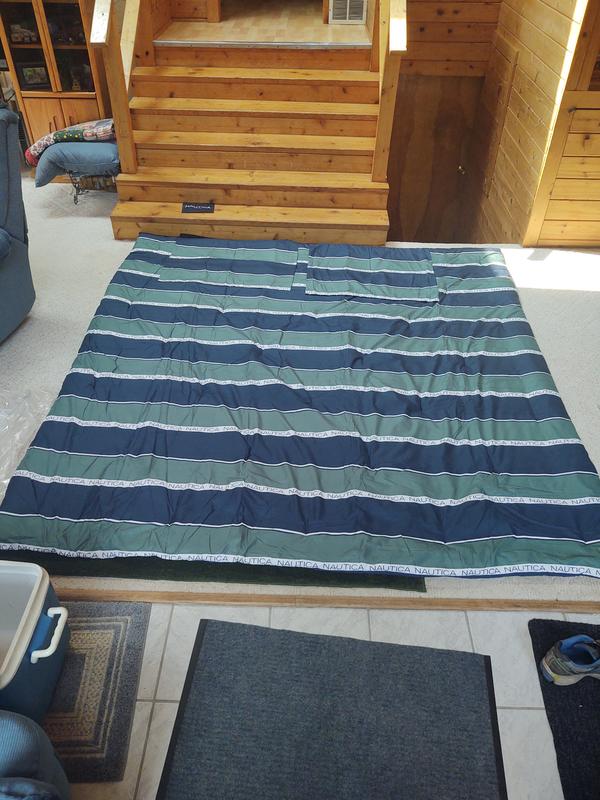 Picture of comforter laying on my floor