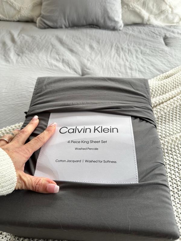 Calvin Klein Washed Cotton Percale Sheet Sets Macy s