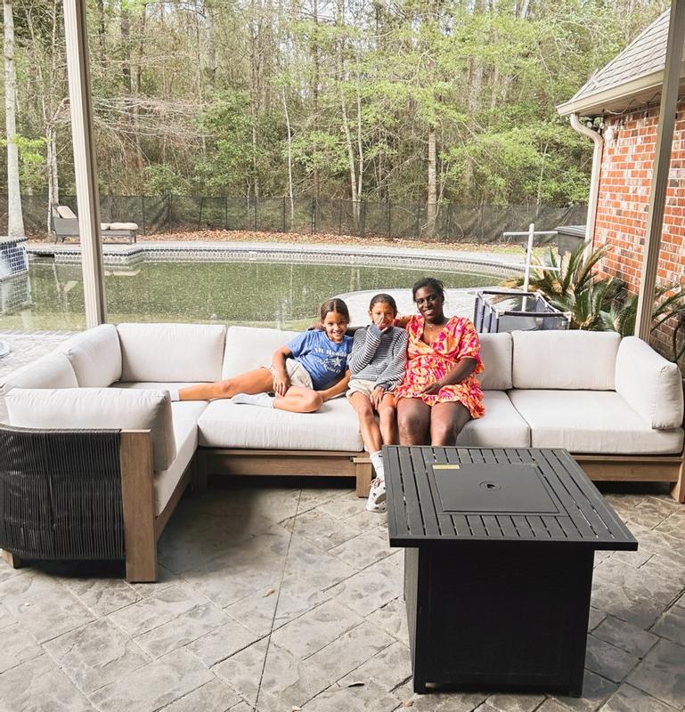 Real Flame Stratton Aluminum Outdoor 5-Piece Deep Seating Modular