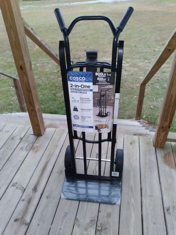 Cosco 2 in 1 Hybrid Hand Truck 800 lb Capacity 4 Casters Steel x 18