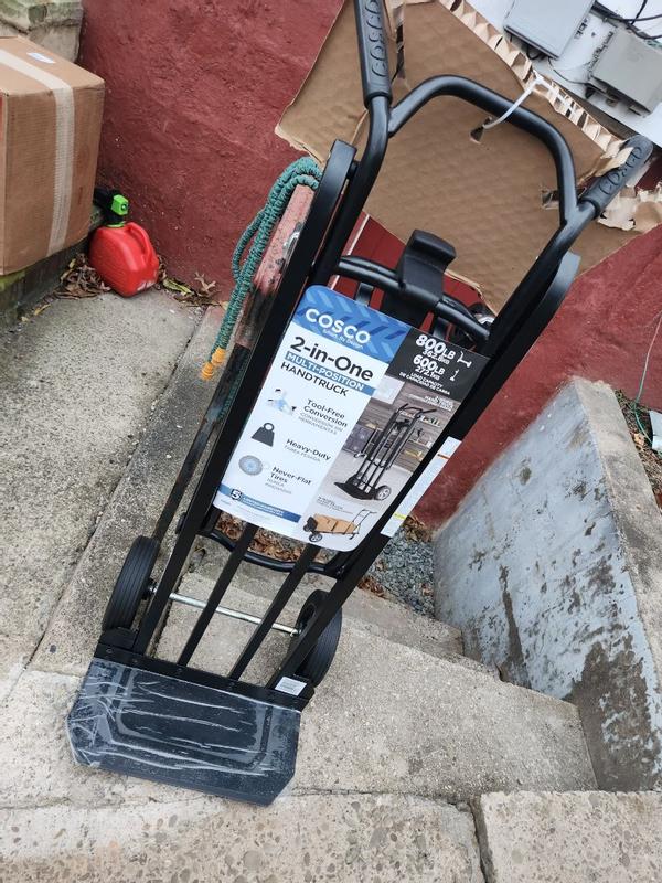 Cosco 2 in 1 Hybrid Hand Truck 800 lb Capacity 4 Casters Steel x 18