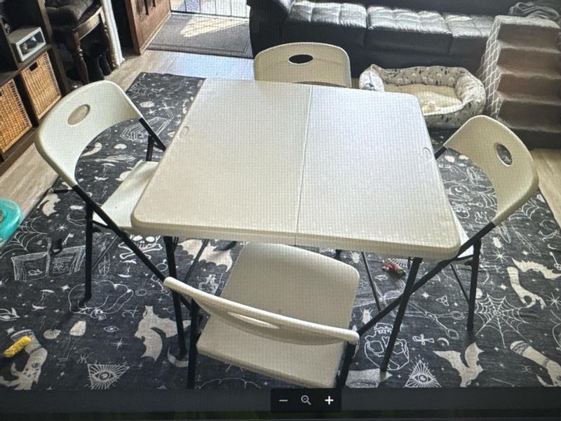 Cosco 36-in x 36-in 5-Piece Indoor or Outdoor Metal Folding Table