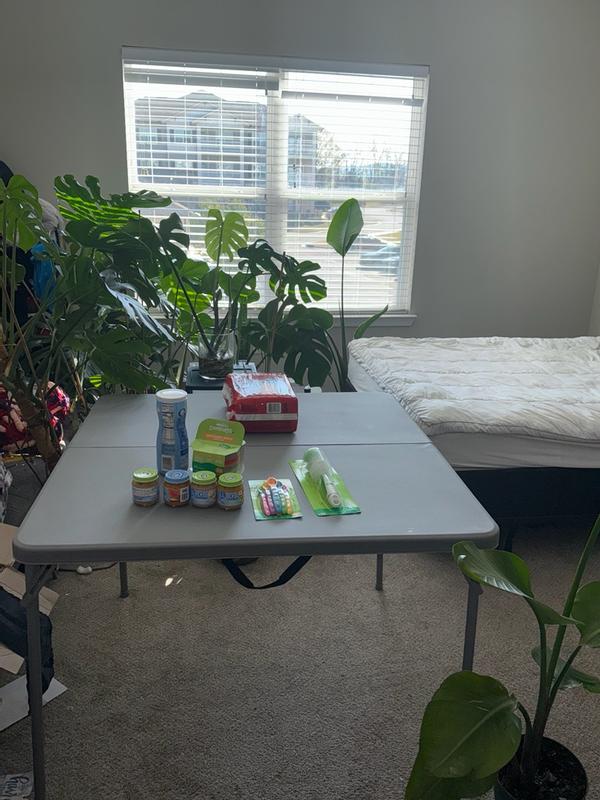 Cosco 3.2-ft x 3.2-ft Fold-in-half Indoor or Outdoor Square ...