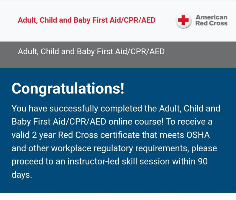 Adult First Aid/CPR/AED Online