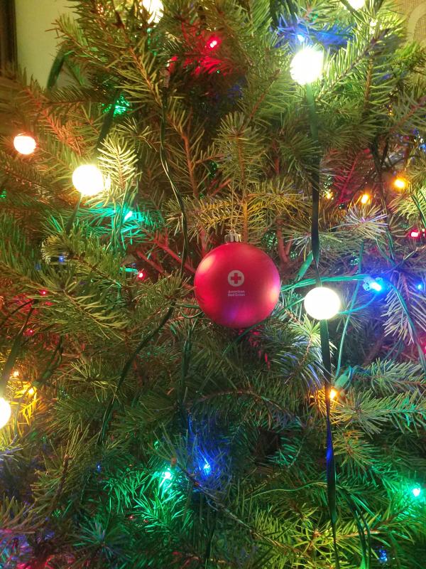 Round Ornament Red Cross Store