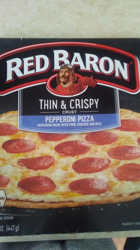 red baron thin crust supreme pizza