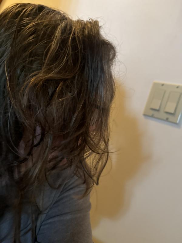This was with my hair wet after using the product. It is a bit too drying.
