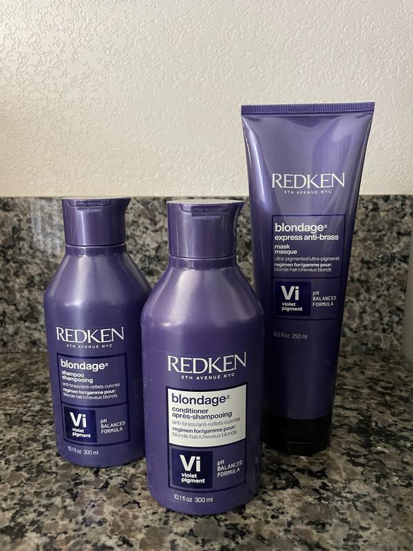 Redken shampoo, conditioner and hair mask.