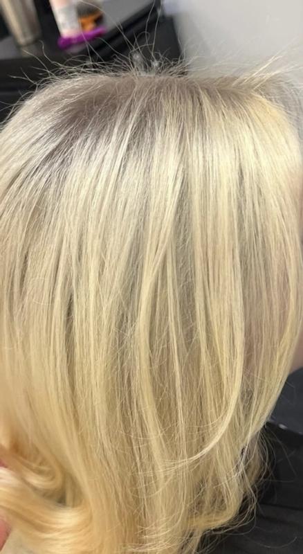 Hair blown out after using Redken's Blondage Shampoo conditioner and masque