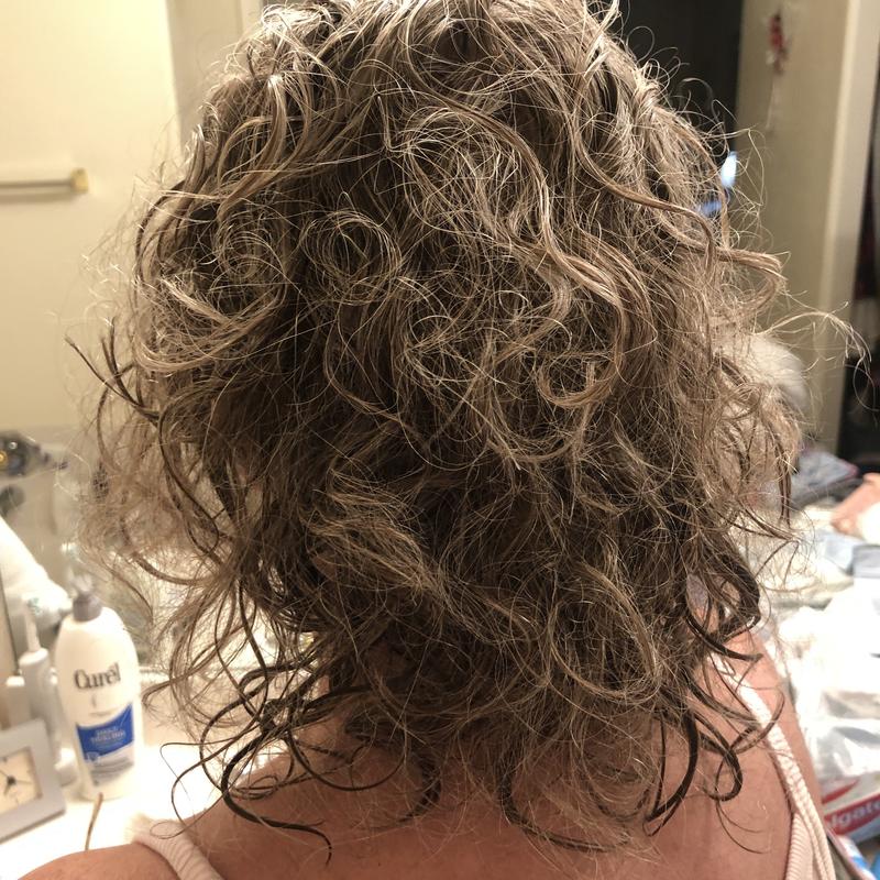 Hair right after toweling dry