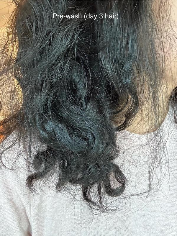 Right before washing (3 day hair)