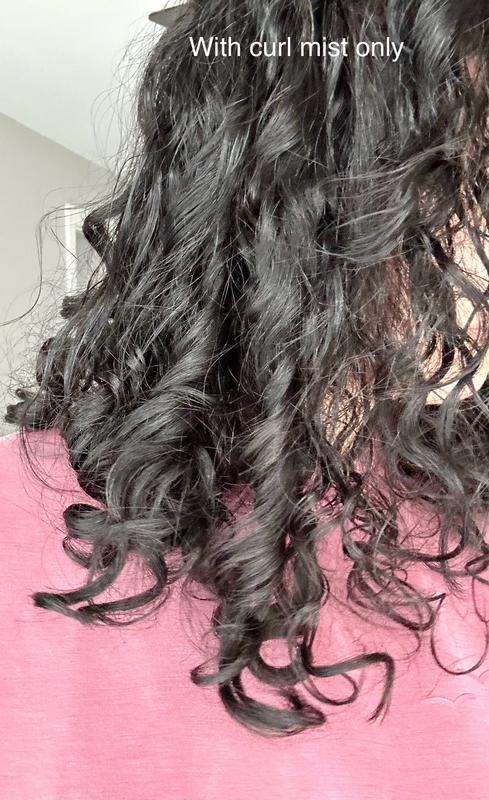 Styling using the curl mist