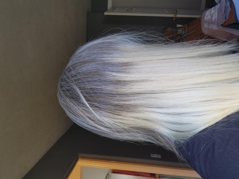 After spraying and blow drying